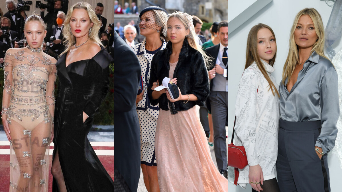 Kate Moss & Lila Moss超模親子檔這樣穿母女裝：深淺色互搭、同件單品兩種風格