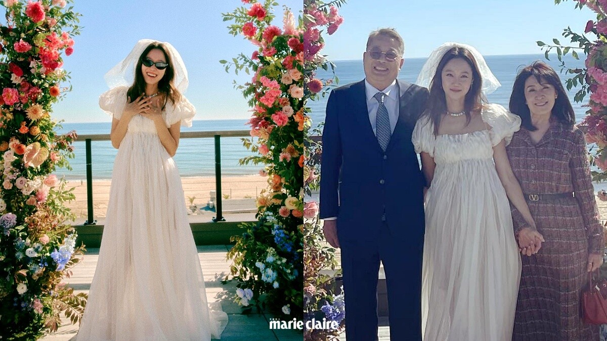 孔曉振與Kevin Oh紐約結婚愛情全記錄！婚紗正面終於曝光，溫暖牽起爸媽道謝，網喊「孔媽也太美！」